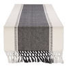 Picture of DII Dobby Stripe Woven Table Runner, 13x72, Black