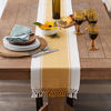 Picture of DII Dobby Stripe Woven Table Runner, 13x72, Honey Gold