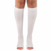 Picture of Mojo Compression Socks 20-30mmHg Knee-Hi Stockings | Open Toe | White Small