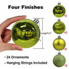 Picture of 24Pcs Christmas Balls Ornaments for Xmas Tree - Shatterproof Christmas Tree Decorations Large Hanging Ball Lemon Green 3.2" x 24 Pack