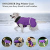 Picture of Dogcheer Warm Dog Coat, Fleece Collar Winter Dog Clothes, Reflective Pet Jacket Apparel for Cold Weather, Waterproof Windproof Puppy Snowsuit Vest for Small Medium Large Dogs