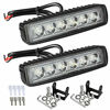 Picture of Partsam 6" LED Light Bar White 36W 6500K Super Bright Spot Work Light Pods Single Row Off Road Driving Light Fog Light Boat Light Waterproof SUV ATV 4WD Car Truck Golf Cart 12V 24V IP67 (2pcs)