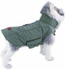 Picture of ThinkPet Warm Reversible Dog Coat - Thick Padded Comfortable Winter Dog Jacket, Reflective Safey Dog Vest XS Green