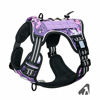 Picture of Auroth Tactical Dog Training Harness No Pulling Front Clip Leash Adhesion Reflective K9 Pet Working Vest Easy Control for Small Medium Large Dogs Purple Camo S