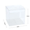 Picture of LaRibbons 50Pcs PET Clear Box, Transparent Boxes, Candy Box, Clear Gift Boxes for Wedding, Party and Baby Shower Favors, 3" L x 3" W x 3" H