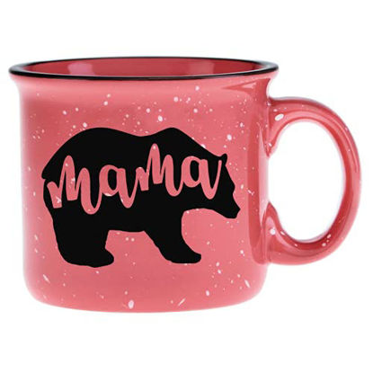 Picture of Mama Bear Coffee Mug for Mom, Mother, Women, Wife - Unique Fun Gifts for Her, Mother's Day, Christmas (Coral)