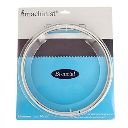 Picture of Imachinist 93-1/2" Long, 1/2" Wide, 0.025" Thick M42 Bi-Metal Bandsaw Blades for Soft Metal Cutting (12/16TPI)