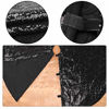 Picture of yuboo Black Christmas Tree Skirt, 48 Inch Sequin Double Layers Xmas Tree Mat for Holiday Decorations