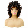 Picture of Short Afro Curly Synthetic Hair Wigs for Black Women Phoenixfly Loose Curly Fluffy Shoulder Length Natural Looking Hair Wigs Heat Resistant Hair Replacement Wigs with Wig Caps (T30)