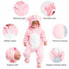 Picture of MICHLEY Baby Romper Winter Flannel Newborn Infant Jumpsuit Outfit Animal Cosplay Halloween Costume, Pink Pig, 13-18 Months, Size 90