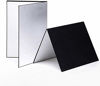 Picture of Meking 3 in 1 Photography Reflector Cardboard, 17 x 12 inch Folding Light Diffuser Board for Still Life, Product and Food Photo Shooting - Black, Silver and White, 2 Pack