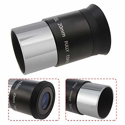 Picture of Astromania 1.25" 20mm Plossl Telescope Eyepiece - 4-Element Plossl Design - Threaded for Standard 1.25inch Astronomy Filters