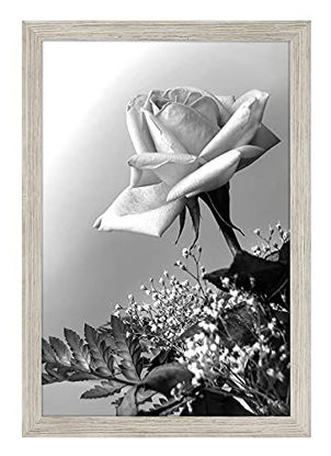 Picture of Americanflat 12x18 Poster Frame in Drift Wood - Composite Wood with Polished Plexiglass - Horizontal and Vertical Formats for Wall with Included Hanging Hardware