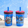 Picture of Zak Designs Marvel Spider-Man and Venom Kelso Tumbler Set, Leak-Proof Screw-On Lid with Straw, Made of Durable Plastic and Silicone, Perfect Bundle for Kids (15 oz, 2pc Set)