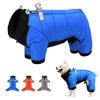 Picture of Beirui Waterproof Small Dog Coats for Puppy - Windproof Warm Full Body Coat for Small Dogs - Quality Puppy Winter Clothes Reflective Outdoor Snow Jacket(Blue,Chest 11.5)