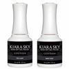 Picture of Kiara Sky Gel Polish Duo. Long-Lasting and Lightweight Nail Gel Polish Combo with Top and Base Coat.