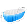 Picture of TOPIST Baby Inflatable Bathtub, Portable Mini Air Swimming Pool Kid Infant Toddler Thick Foldable Shower Basin with Soft Cushion Central Seat (Blue)