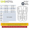 Picture of UNINOVA High Visibility Safety Vest - Multi Pockets Reflective Mesh Breathable Workwear, ANSI/ISEA Standards (Extra Large, Black Mesh-02)