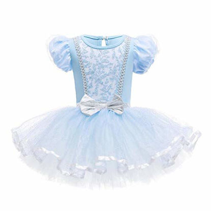 Picture of Dressy Daisy Princess Ballet Leotards Tutu Dress for Toddler Girls Ballerina Outfits Dance Costume Dancewear with Tulle Skirt Size 2T 3T Blue 077