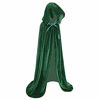 Picture of Makroyl Kids Velvet Cloak Cape With Hooded For Halloween Christmas Cosplay Costumes (M, Green)