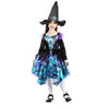 Picture of Lingway Toys Girls Halloween Witch Costume with Hat,Large Irregular Hem Circle Blue Witch Fancy Dress 3-4years