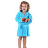 Picture of MICHLEY Girls Boys Robe Cotton Towel Kids Animal Dinosaur Style Hooded Bathrobe, Blue, Large / 3-5 Years