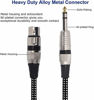 Picture of XLR Female to 1/4 Inch TRS Cables 10 FT/2Pack, Nylong Braided XLR 3 Pin Female to 6.35mm TRS Male Balanced Wire Mic Cord (Pure Copper Conductors)