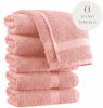 Picture of White Classic Luxury Hand Towels | Cotton Hotel spa Bathroom Towel | 16x30 | 6 Pack | Pink