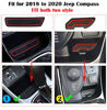 Picture of Anti-dust Door Mats for 2018 2019 2020 2021 Compass Accessories Interior Gate Door mats Liner Inserts Cup Console Mat(Upgrade, Pack of 20, Red)