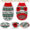 Picture of Pedgot 2 Pack Christmas Pet Sweaters Xmas Dog Holiday Sweaters Funny Pet Costume Christmas Pet Warm Clothes Reindeer, Christmas Tree, Snowflake Knitwear for Cats or Dogs (Medium)