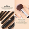 Picture of DUcare Makeup Brushes set 15 Piece Makeup Brush Set with Bag Kabuki Foundation Blending Blush Eyeliner Shadow Brow Concealer Lip Brushes Kit Black