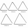 Picture of ZEONHAK 10 Pack 5 Sizes Musical Steel Triangle Percussion Instrument with Striker, Triangle Music Instrument, Triangle Hand Percussion Instrument for Children Music Enlightenment, 4, 5, 6, 7, 8 inch