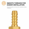 Picture of SUNGATOR 12-Pack Hose Barb Fittings, 3/8" Barb x 3/8" NPT Male Pipe Brass Fittings, Hose Adapter