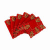 Picture of Grelucgo Set of 6 Embroidered Christmas Holiday Holly Tree Table Placemats, Rectangular 12 x 18