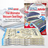 Picture of Spacesaver Premium Vacuum Storage Bags. 80% More Storage! Hand-Pump for Travel! Double-Zip Seal and Triple Seal Turbo-Valve for Max Space Saving! (Jumbo 4 Pack)