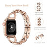 Picture of DMMG Stainless Steel Band Compatible with Apple Watch Band 38/40/41/42/44/45mm Women Girls, Dressy Bracelet Replacement Wristband Strap for iWatch bands Series 7 6 5 4 3 2 1 SE (Rose Gold, 38/40mm)