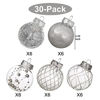 Picture of Clear Christmas Ball Ornaments, 30ct Shatterproof Xmas Ball Decorations for Christmas Tree 2.36 Inch Silver Hanging Decorative Baubles Set with Dedicated Stuff for Christmas Wedding Party