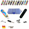 Picture of YICHUMY DIY Fingerboard Kit with Box 5 Packs Mini Fingerboards Professional Mini Skateboard Finger Skateboard with Mini Wrench/Screwsdriver/Brackets/Screws/Fingerboard Wheels Wheels