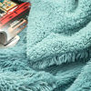 Picture of Bedsure Faux Fur Throw Blanket Teal Green - Fuzzy Fluffy Super Soft Furry Plush Decorative Comfy Shag Thick Sherpa Shaggy Throws and Blankets for Sofa, Couch, Bed, 50x60 inches