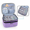 Picture of Luxja Essential Oil Carrying Case - Holds 30 Bottles (5ml-30ml, Also Fits for Roller Bottles), Double-Layer Organizer for Essential Oil and Accessories, Lavender (Bag Only)