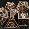 Picture of HAOMEJA DND Metal Dice Dragon Set 7 Role Playing Dice D&D Solid Dice Dungeons and Dragons Ancient Red Copper