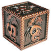 Picture of HAOMEJA DND Metal Dice Dragon Set 7 Role Playing Dice D&D Solid Dice Dungeons and Dragons Ancient Red Copper