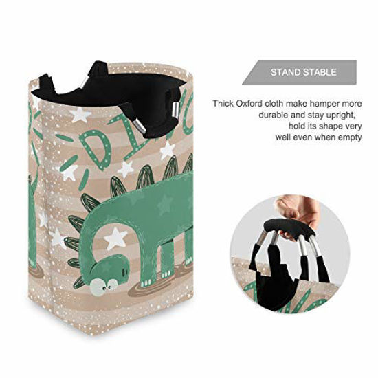 Picture of senya Cute Dinosaur Large Storage Basket Collapsible Organizer Bin Laundry Hamper for Nursery Clothes Toys