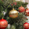 Picture of 30pcs Christmas Tree Balls, 2.36" Christmas Ornament Decorations Shatterproof Ornaments Gold and Red Color Painted Christmas Baubles Decorations for Party Wedding Christmas Decor