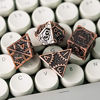 Picture of UDIXI Steampunk Style Metal Dice Set 7 Die Polyhedral DND Dice Set D&D Dice for Dungeons and Dragons Role Playing Game and Math Teaching (Ancient Copper)