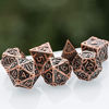 Picture of UDIXI Steampunk Style Metal Dice Set 7 Die Polyhedral DND Dice Set D&D Dice for Dungeons and Dragons Role Playing Game and Math Teaching (Ancient Copper)