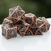 Picture of UDIXI Steampunk Style Metal Dice Set 7 Die Polyhedral DND Dice Set D&D Dice for Dungeons and Dragons Role Playing Game and Math Teaching (Ancient Copper)