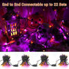 Picture of Brizled Purple & Orange Halloween Lights, 33ft 100 LED Halloween String Lights, 120V UL Certified Purple & Orange Lights Connectable Halloween Lights Outdoor for Halloween Tree Garden Home Patio Decor