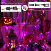 Picture of Brizled Purple & Orange Halloween Lights, 33ft 100 LED Halloween String Lights, 120V UL Certified Purple & Orange Lights Connectable Halloween Lights Outdoor for Halloween Tree Garden Home Patio Decor