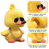 Picture of wonuu Cute Yellow Duck Toy Car Ornaments Cool Duck Car Dashboard Decorations Shaking Head Doll (Wave Left&Standing)